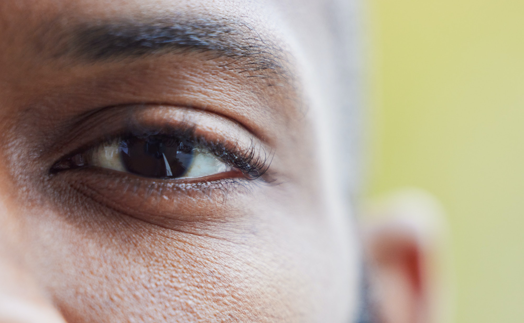 I spy with my little eye. Closeup shot of a young mans eye.