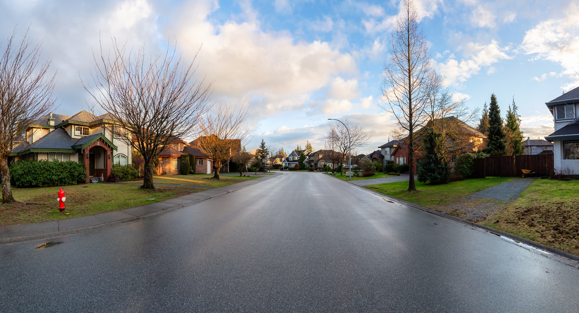 Residential Suburban Neighborhood in the City